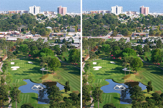 Beachwood photo retouched before and after