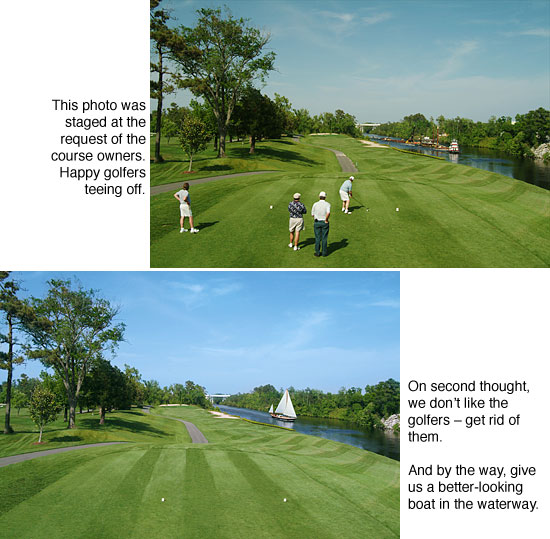 Waterway Hills golf photo before and after