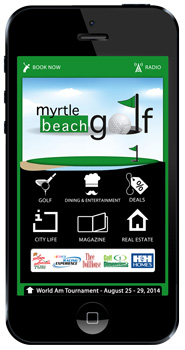 Myrtle Beach Golf app home screen