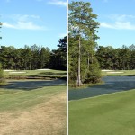 Eagle Nest lake and grass enhancement before and after