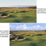 Legends golf photo with new sky before and after