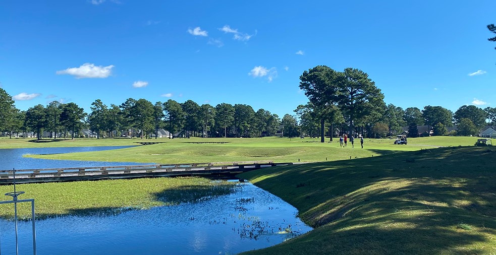 Golfers play Man O'War Golf Club on Oct. 1, the day after Hurricane Ian stormed through the Grand Strand.