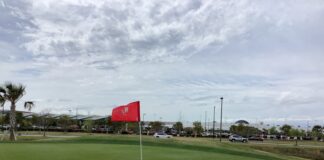 City of Myrtle Beach approves major improvement project at Whispering Pines. What will be done Whispering Pines Golf Club's 17th green sits across Harrelson Boulevard from the Myrtle Beach International Airport.
