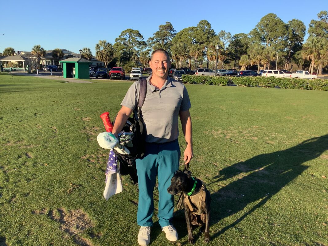 The Marine veteran is using golf to help overcome depression, anxiety, migraines and PTSD, and wants to help other vets do the same.