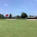 Beachwood 9th green-clubhouse